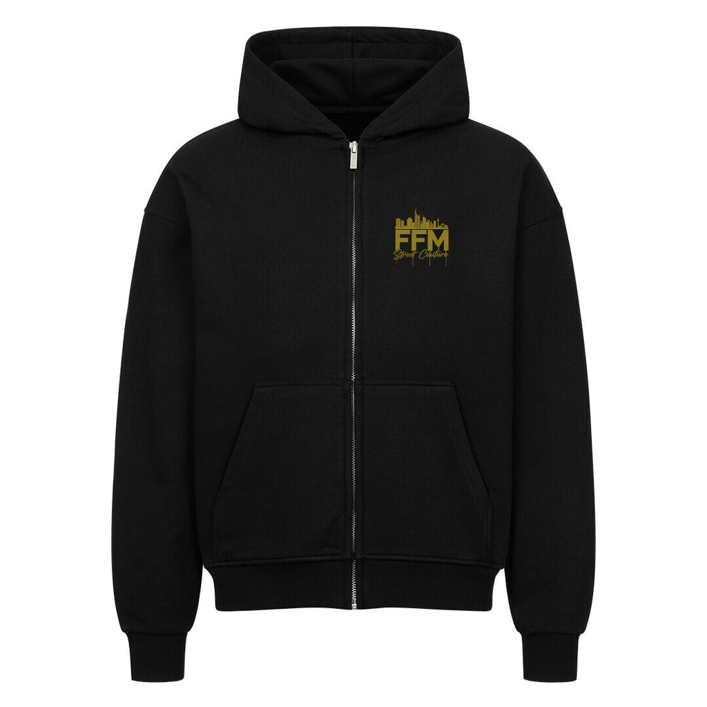 front zipper map schwarz
